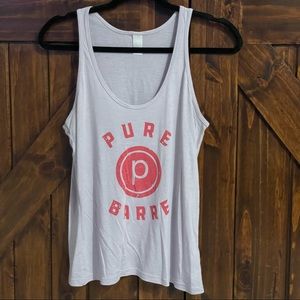 Pure Barre Vintage Red Logo Light Violet Tank Top - Small